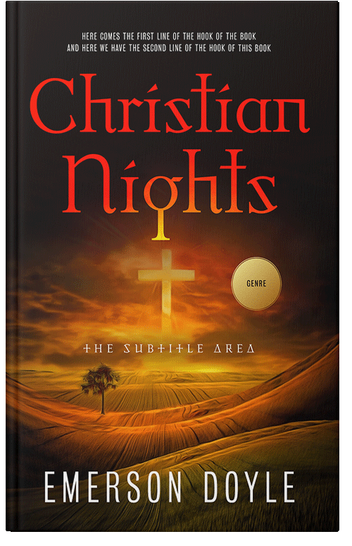 Front view of Premade Religion & Spirituality Book Cover - Meteor