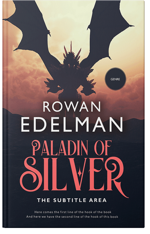 Front view of Premade Fantasy Book Cover - Steel Gray
