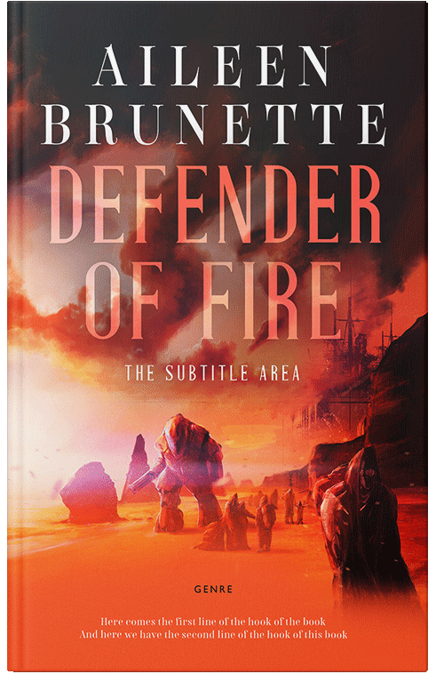 Front view of Flame Pea #12683 - Premade Science Fiction Book Cover