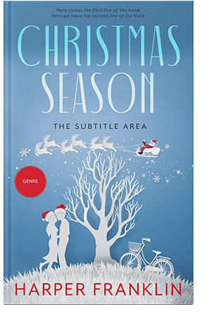 Pre Made Book Cover Fountain Blue