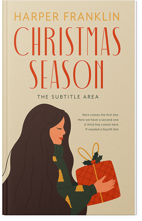 Front view of Premade Chick Lit Book Cover - English Walnut