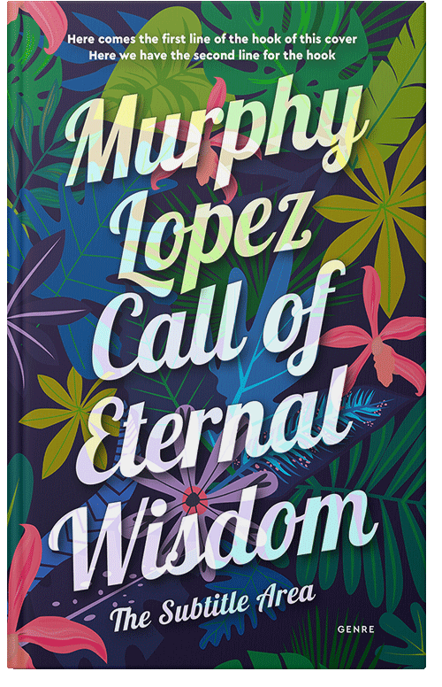 Front view of Premade Abstract Book Cover - Sisal