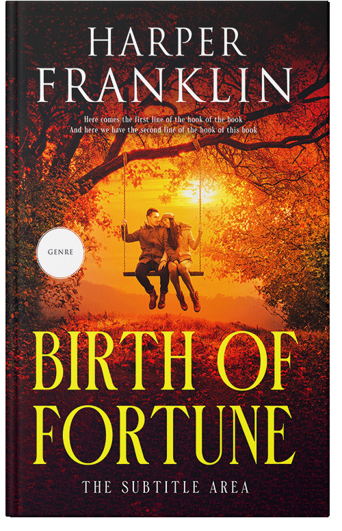 Front view of Carrot Orange #12773 - Premade Romance Book Cover