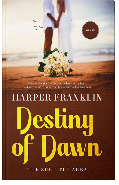 Front view of Double Colonial White #12785 - Premade Romance Book Cover