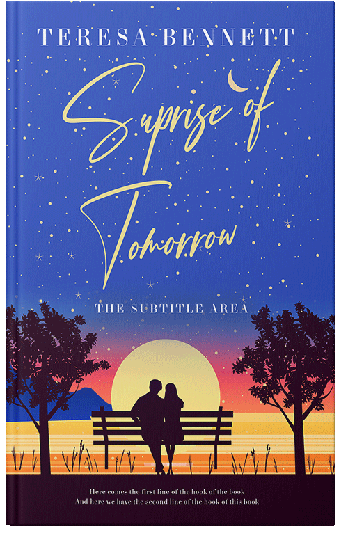 Front view of Cerulean Blue #12814 - Premade Romance Book Cover