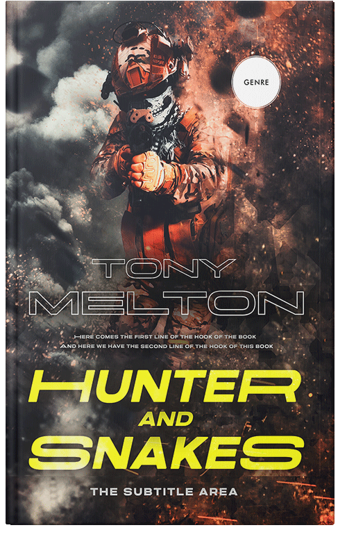 Front view of Thunder #12858 - Premade Action & Adventure Book Cover
