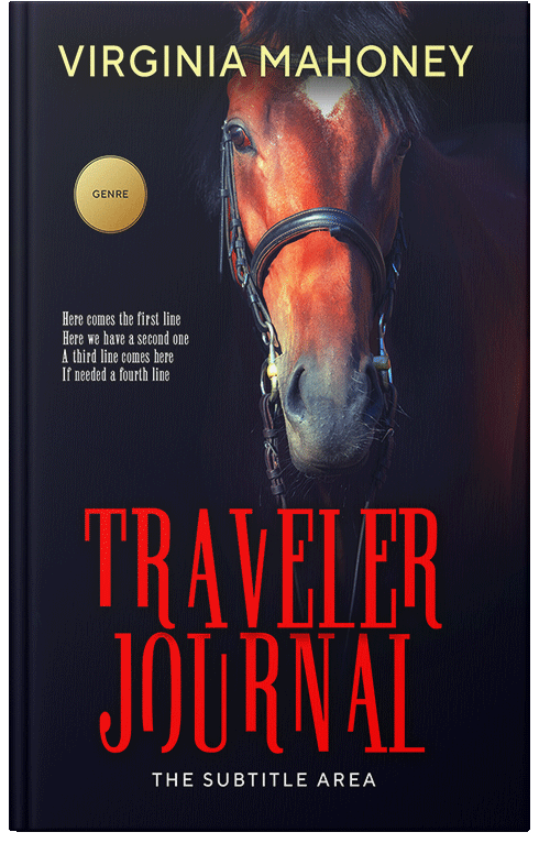 Front view of Premade Western Book Cover - Flame Pea