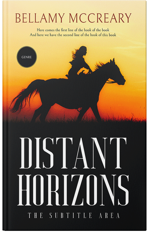 Front view of Premade Action & Adventure Book Cover - Goldenrod