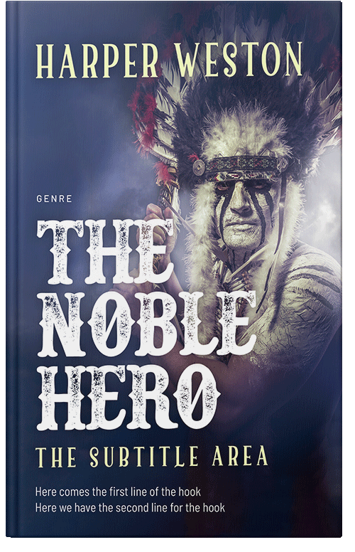 Front view of Premade Western Book Cover - Martinique