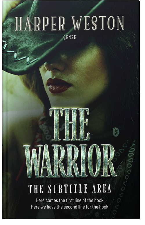 Front view of Hunter Green #12944 - Premade Romance Book Cover