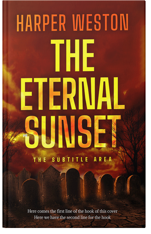 Front view of Dark Burgundy #12954 - Premade Horror Book Cover