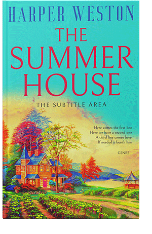 Pre Made Book Cover Turquoise