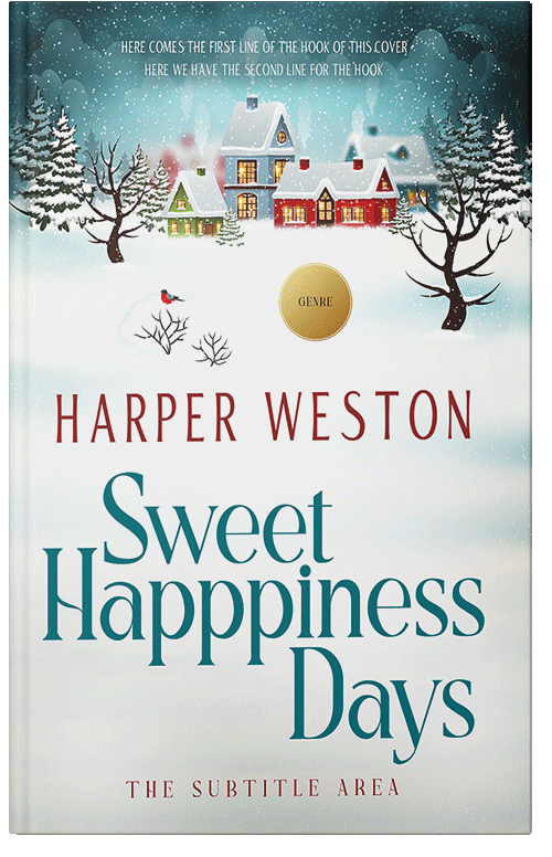 Front view of Premade Abstract Book Cover - Casal