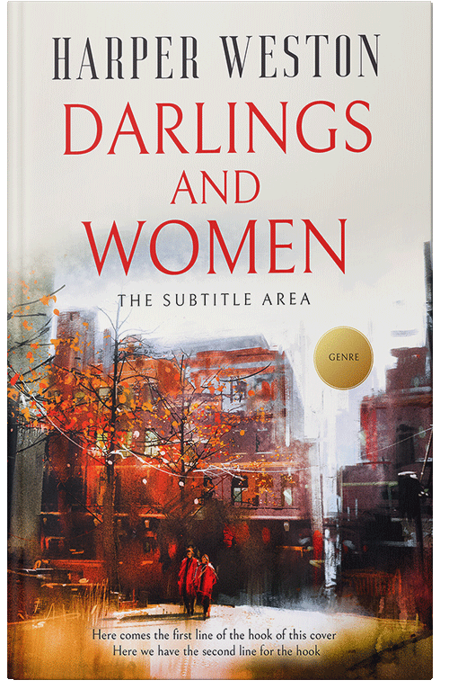 Front view of Premade Romance Book Cover - English Walnut