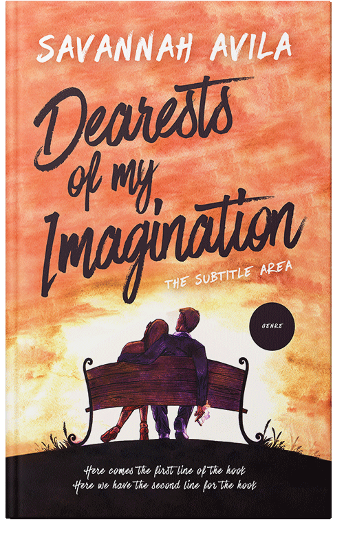 Front view of Premade Romance Book Cover - Sandy Brown