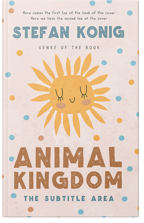 Front view of Premade Abstract Book Cover - Linen