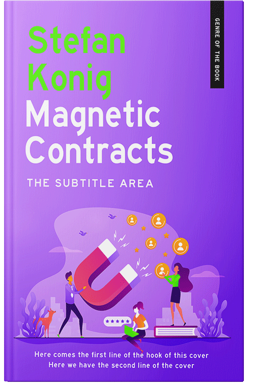 Front view of Premade Business Book Cover - Heliotrope