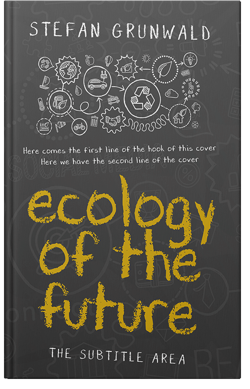 Front view of Premade Education Book Cover - Fuscous Gray