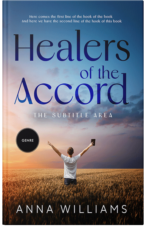 Front view of Premade Religion & Spirituality Book Cover - Kashmir Blue