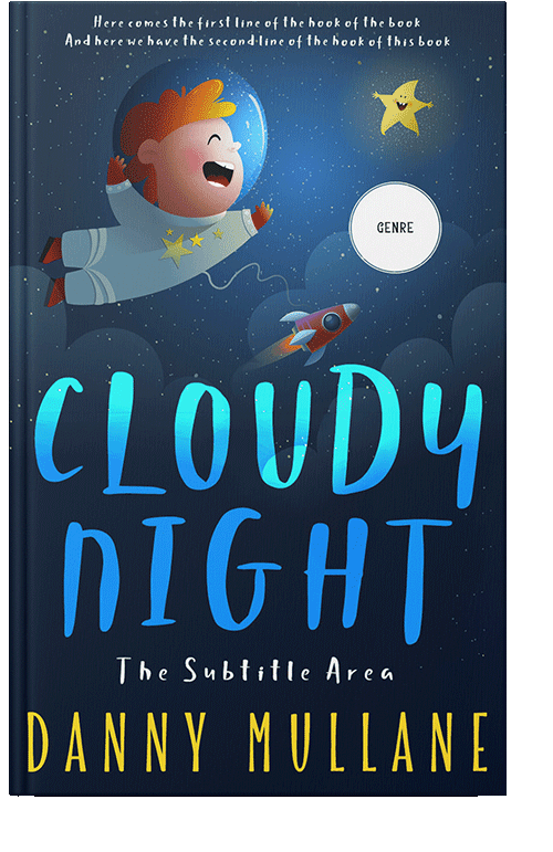 Front view of Blue Zodiac #13228 - Premade Science Fiction Book Cover