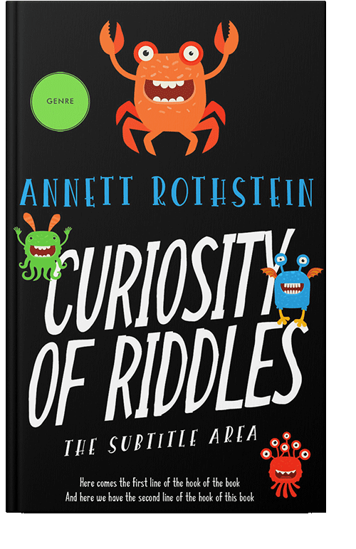 Front view of Black #13252 - Premade Fantasy Book Cover | BookCoverZone