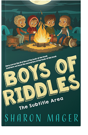 Pre Made Book Cover Gold Sand