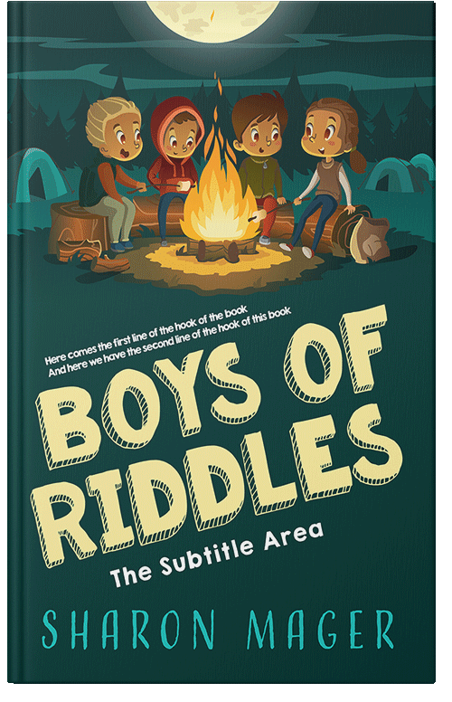 Front view of Premade Teen & Young Adult Book Cover - Gold Sand