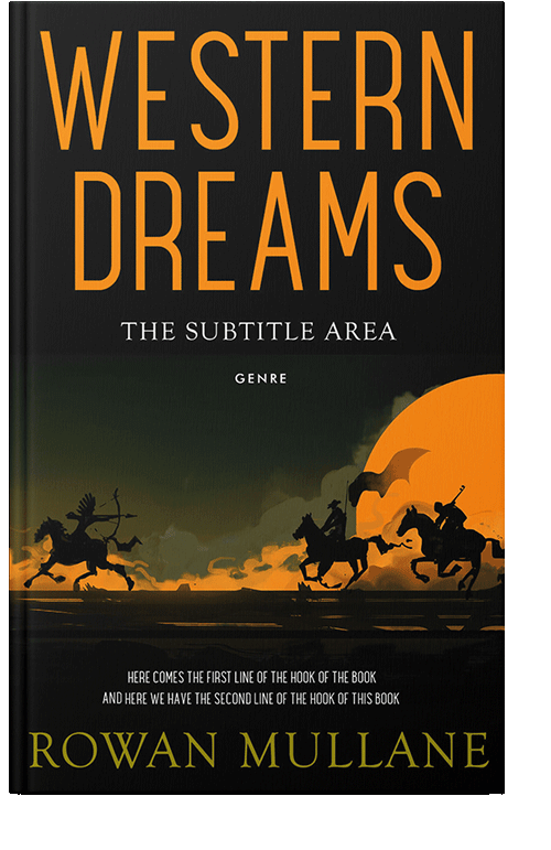 Front view of Golden Bell #13276 - Premade Action & Adventure Book Cover