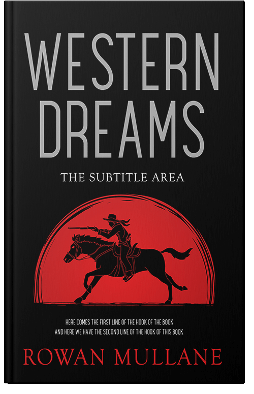 Front view of Gondola #13278 - Premade Western Book Cover