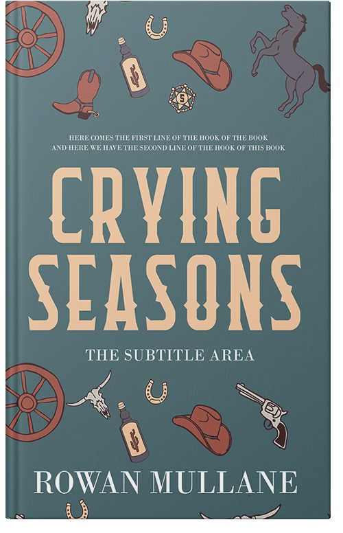 Front view of Premade Western Book Cover - Cutty Sark