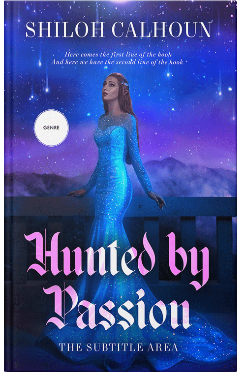 Front view of Premade Romance Book Cover - Persian Blue