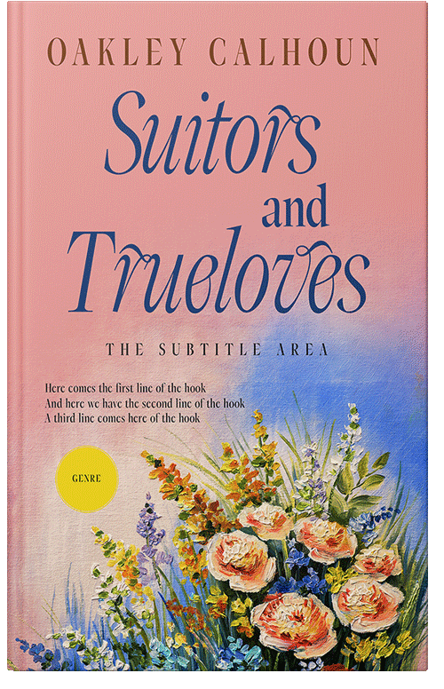 Front view of Premade Poetry Book Cover - Careys Pink