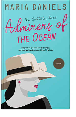 Pre Made Book Cover Aquamarine Blue