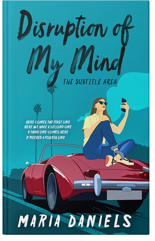 Front view of Premade Chick Lit Book Cover - Blue Chill