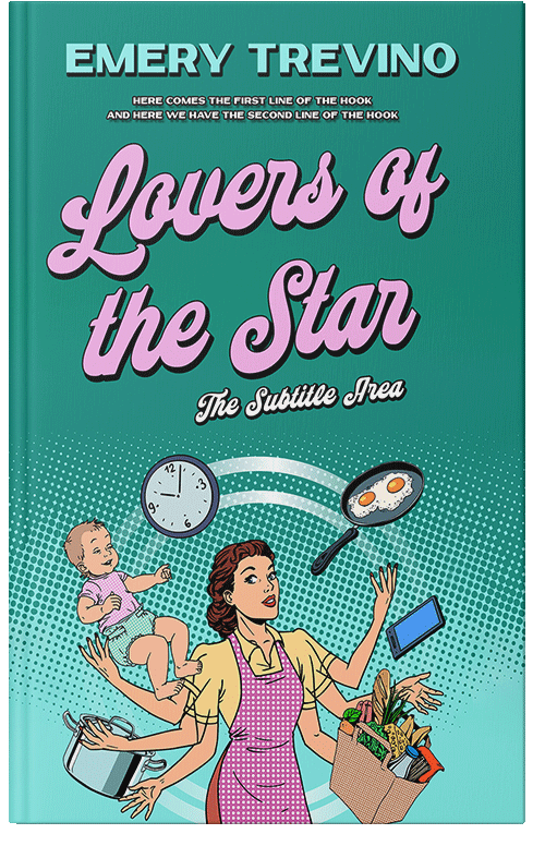 Front view of Surfie Green #13563 - Premade Romance Book Cover