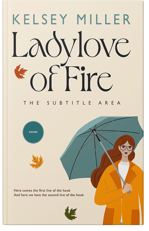 Front view of Linen #13566 - Premade Abstract Book Cover