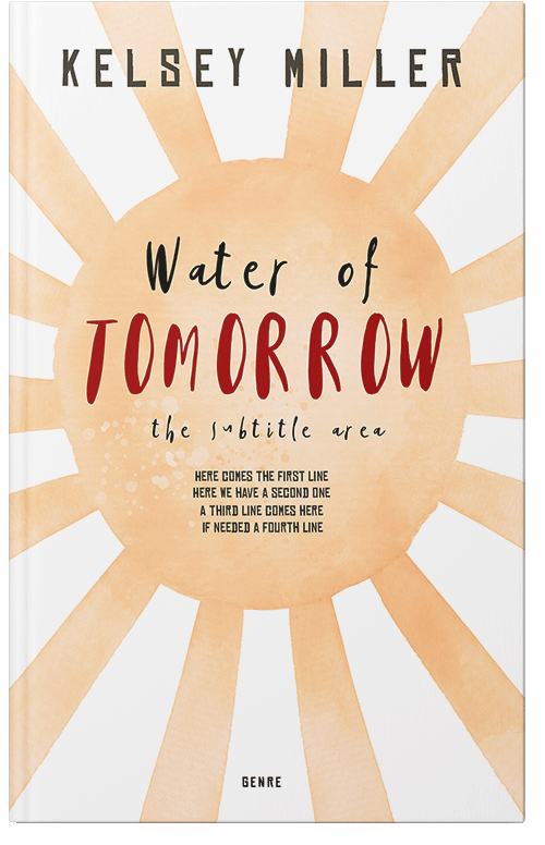 Front view of Peach Yellow #13594 - Premade Abstract Book Cover