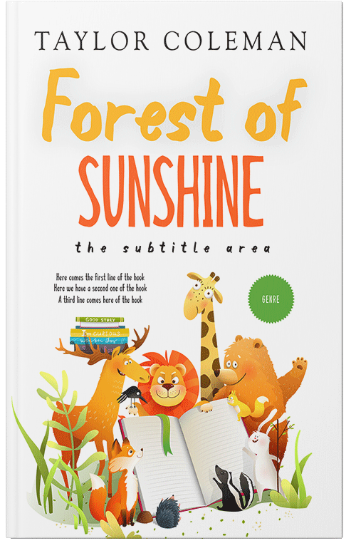 Front view of Premade Children's Book Cover - Pampas