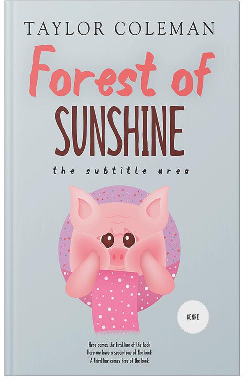 Front view of Premade Children's Book Cover - Gray Suit