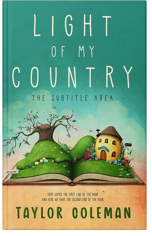 Front view of Sea Green #13625 - Premade Fantasy Book Cover