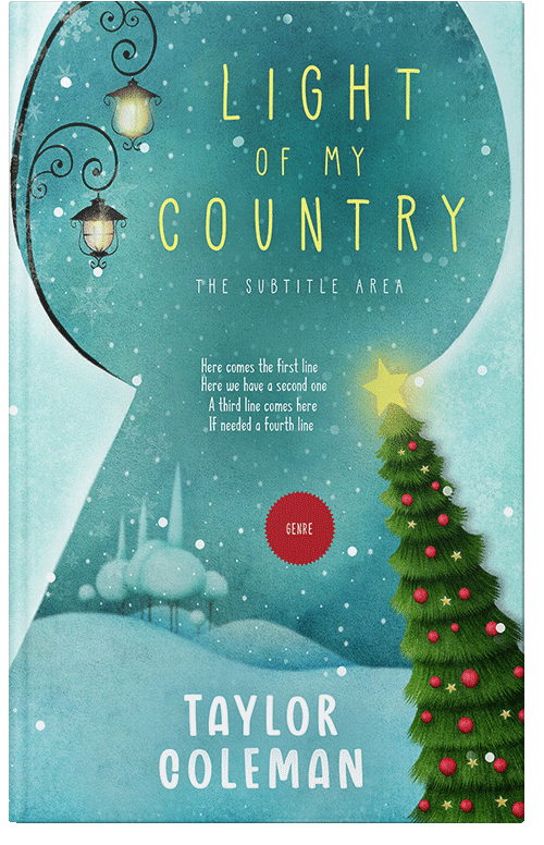 Front view of Hippie Blue #13626 - Premade Fantasy Book Cover