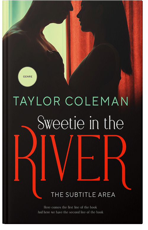 Front view of Premade Erotica Book Cover - Red Damask