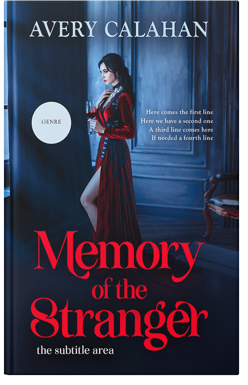 Front view of Black #13710 - Premade Horror Book Cover