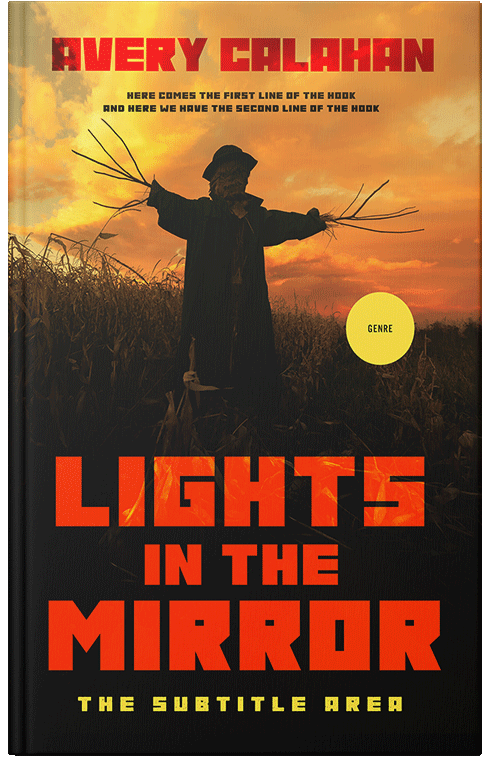 Front view of Premade Horror Book Cover - Oil