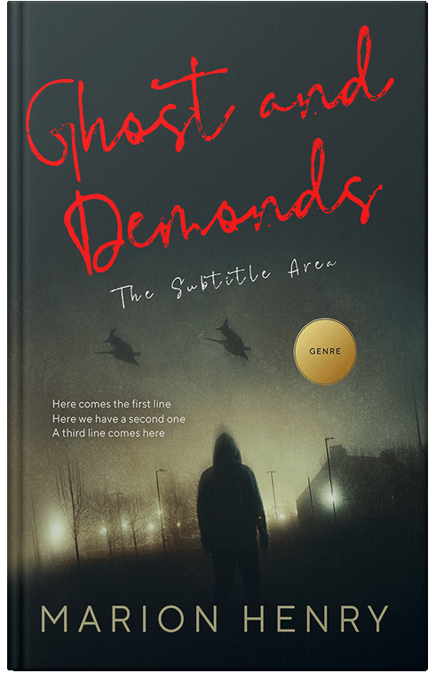 Front view of Premade Horror Book Cover - Outer Space