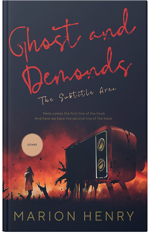 Front view of Premade Horror Book Cover - Ebony Clay