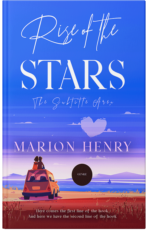 Front view of Dodger Blue #13785 - Premade Romance Book Cover