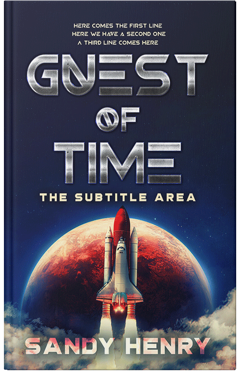 Front view of Clam Shell #13807 - Premade Science Fiction Book Cover