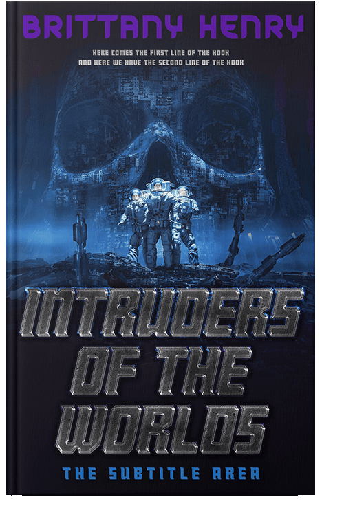 Front view of Ebony #13834 - Premade Science Fiction Book Cover