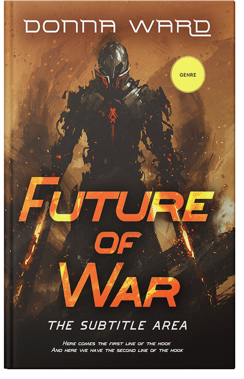 Front view of Premade Science Fiction Book Cover - Raw Sienna
